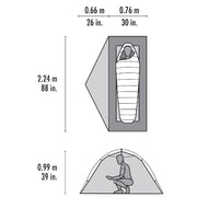 MSR Elixir 1 Tent Green V2 floor plan
