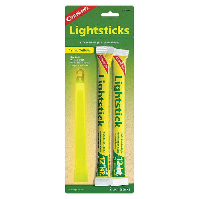 Coghlan's 12 Hour Lightsticks 2 Pack yellow