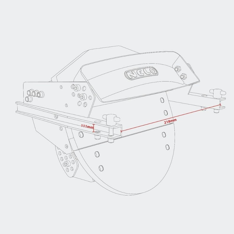 Nelo K1 Replacement Standard Footrest A1 Dimensions 1