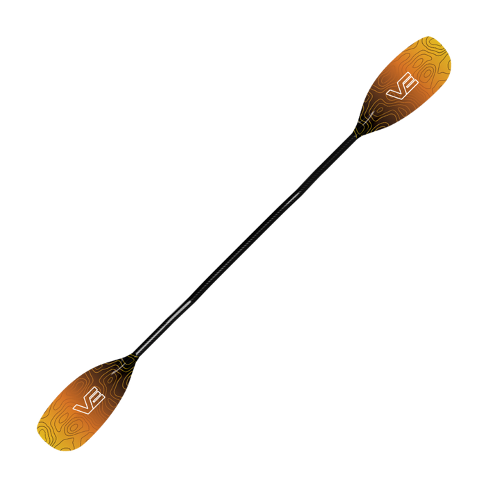 VE Creeker Glass Kayak Paddle - Cranked Carbon Shaft