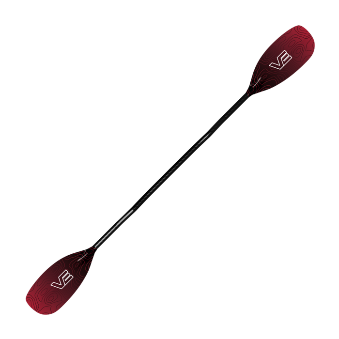 VE Creeker Glass Kayak Paddle - Cranked Carbon Shaft