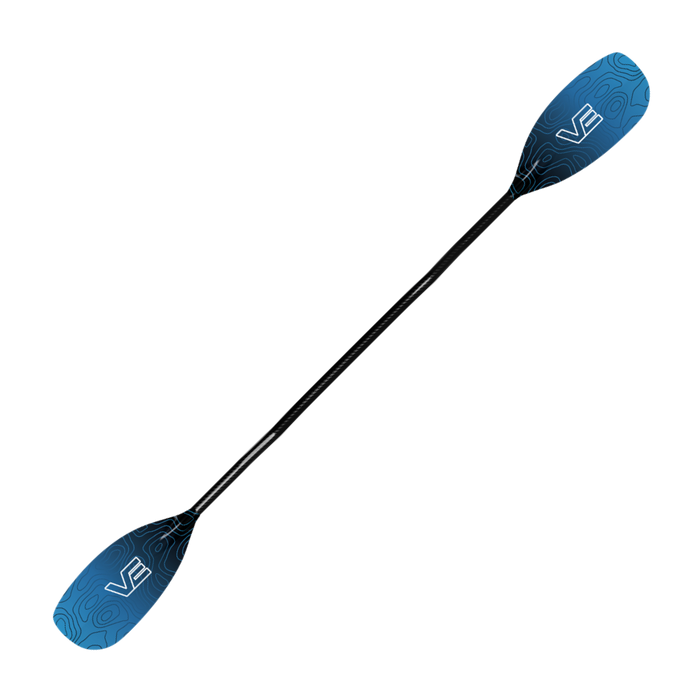 VE Creeker Glass Kayak Paddle - Cranked Carbon Shaft