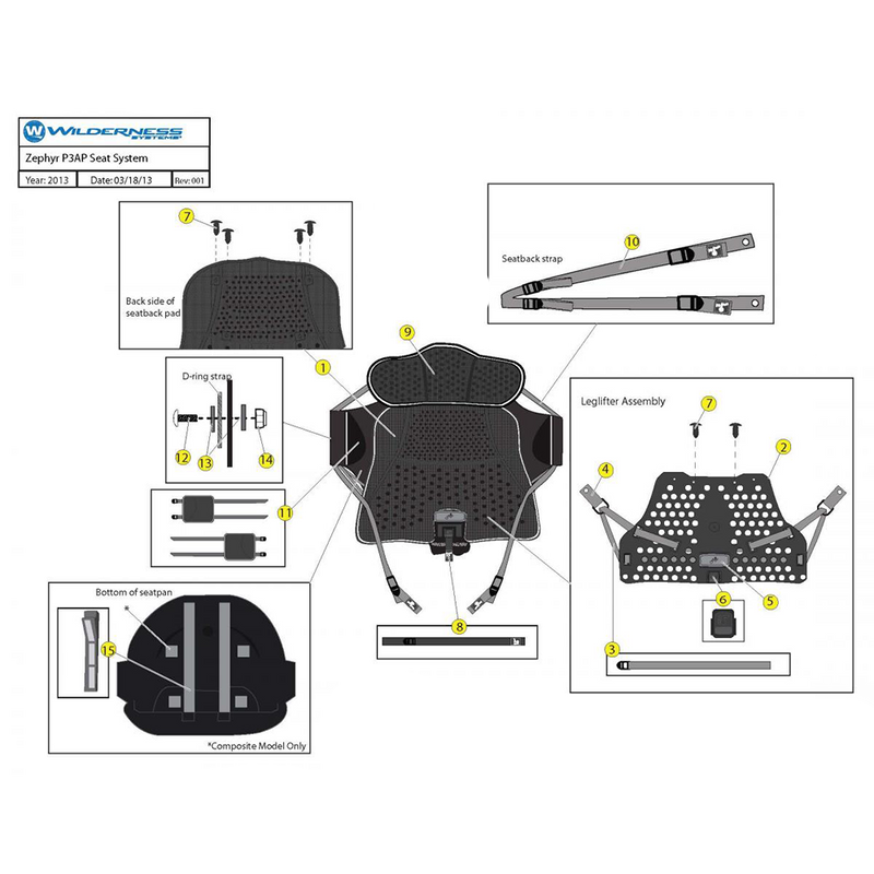 Wilderness Systems Phase 3 AirPro, Touring Leglifter Strap